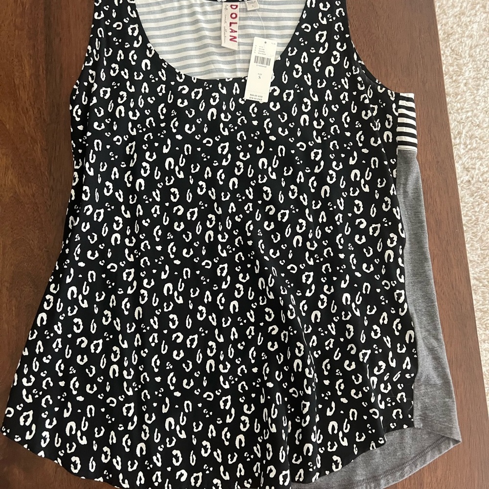 Dolan Black and White Tank Top
